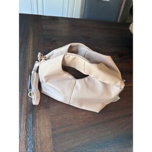 Twisted handle small hobo bag